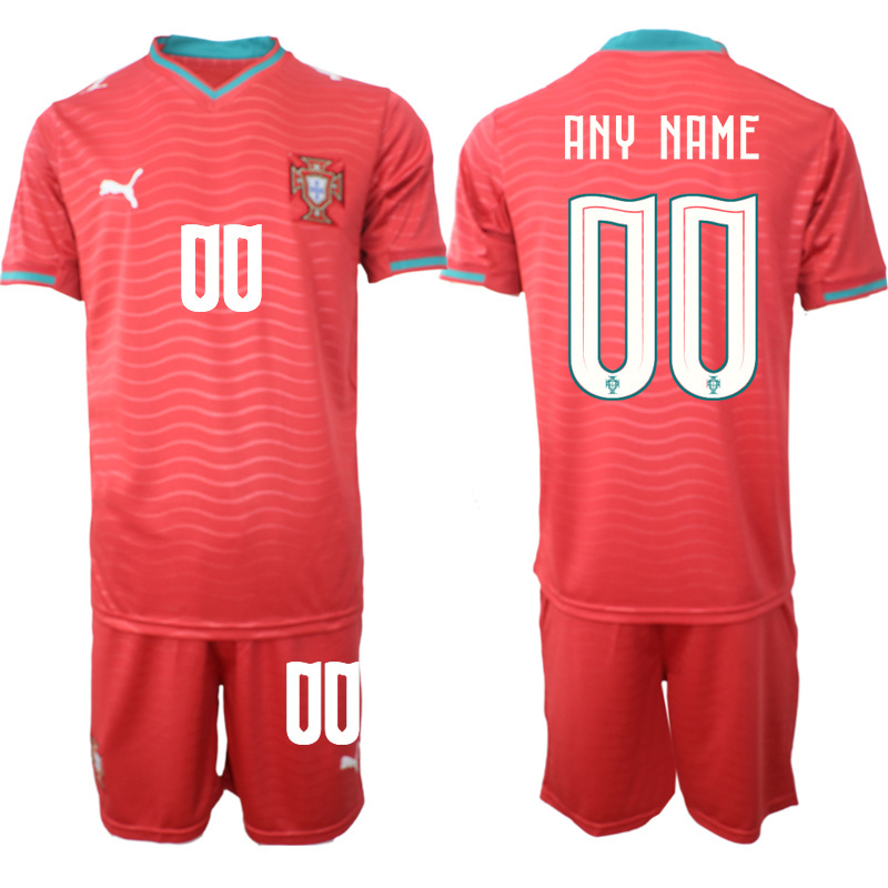 Men custom Portugal home style 2026 World Cup Soccer jersey